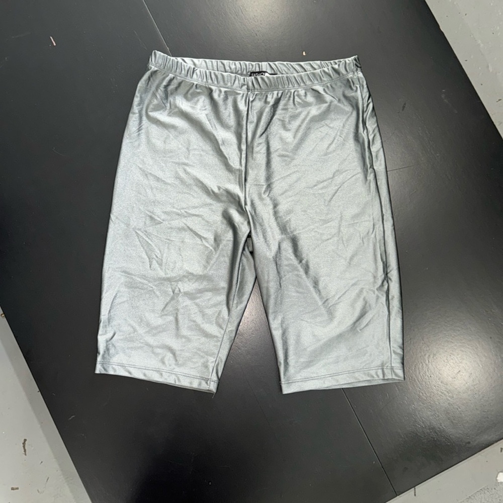 Fashion nova silver bike shorts